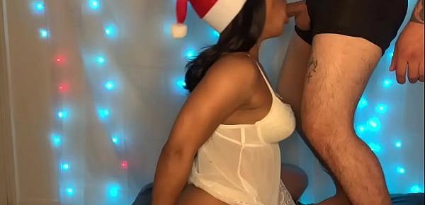  Miss Santa clause gets Christmas cock